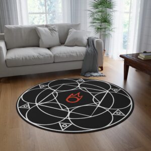 FFXIV Black Mage Ley Lines Round Rug 60''