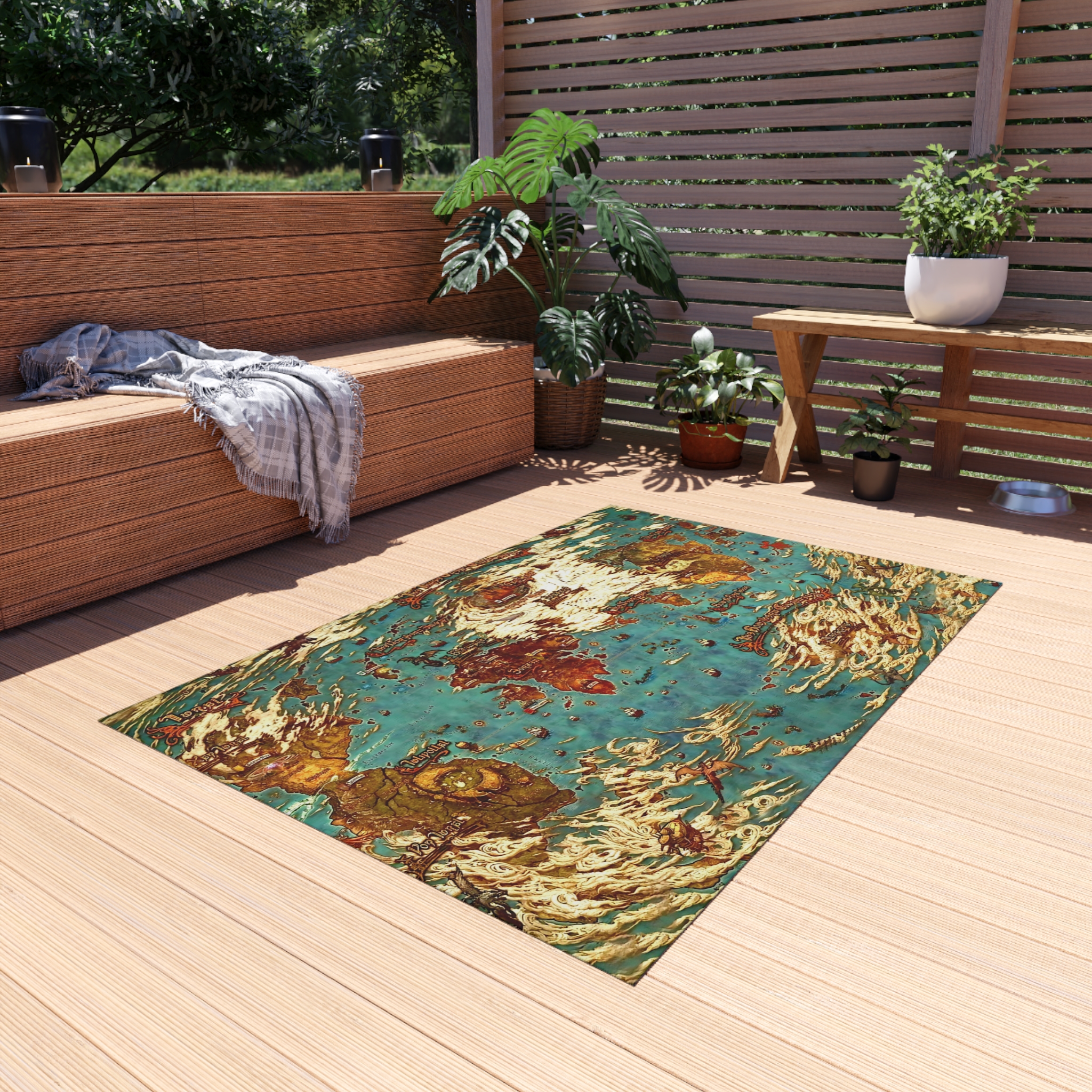 World map Hydaelyn Etheirys Dawntrail - FFXIV Outdoor Rug 24'' to 84'' - Image 12