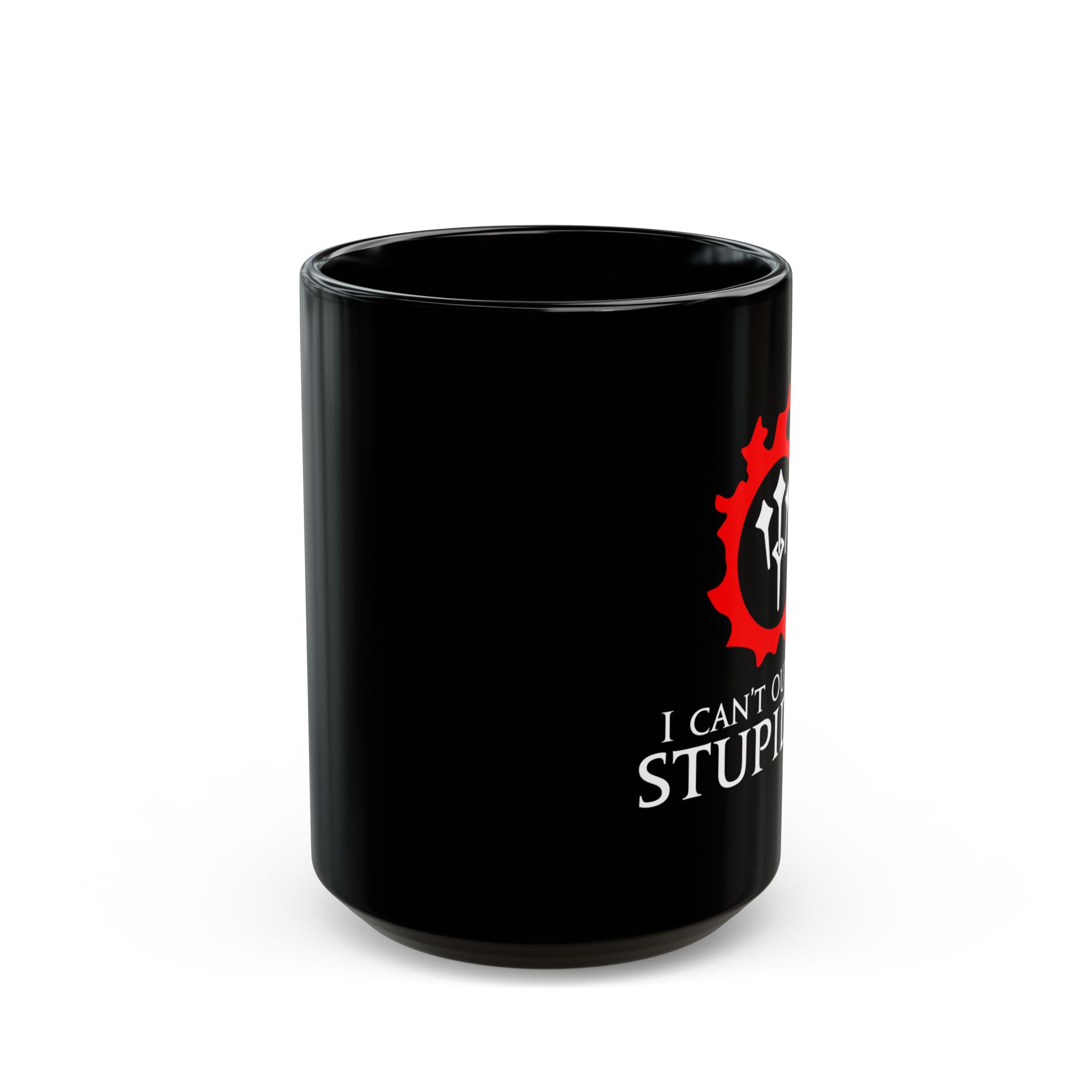 Sage - I can't out-heal Stupidity MMORPG Final Fantasy XIV 15oz & 11oz Black Mug - Image 7