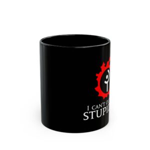 White Mage - I can't out-heal Stupidity funny meme Final Fantasy XIV 15oz & 11oz Black Mug