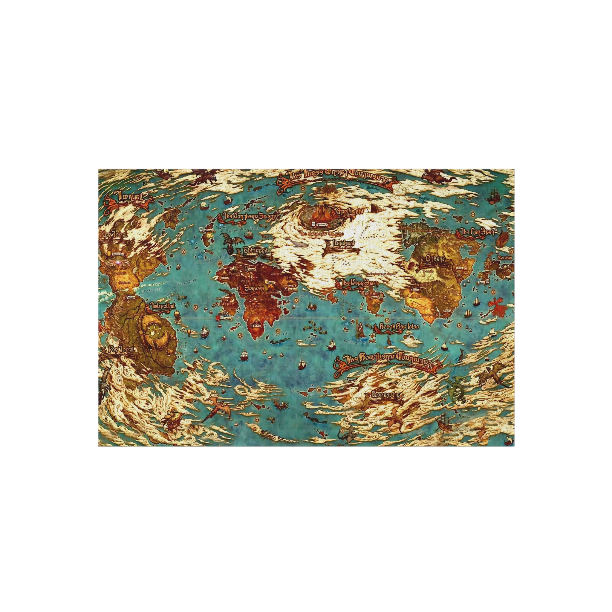 World map Hydaelyn Etheirys Dawntrail - FFXIV Outdoor Rug 24'' to 84'' - Image 10