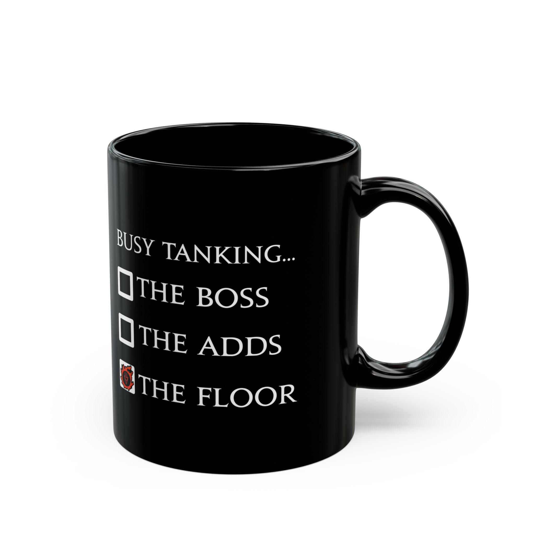 Dragoon Funny meme - Busy tanking... the floor? FFXIV MMORPG 11oz & 15oz Mug - Image 3