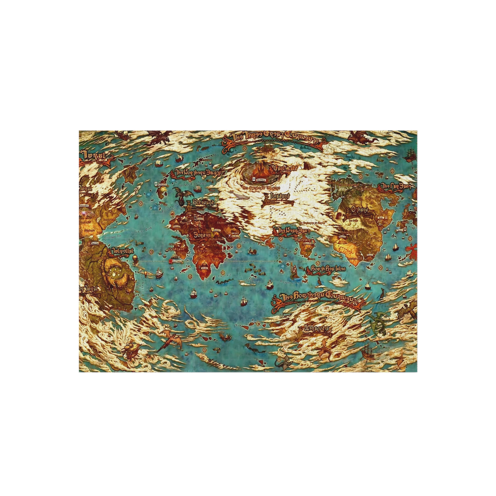 World map Hydaelyn Etheirys Dawntrail - FFXIV Outdoor Rug 24'' to 84'' - Image 14