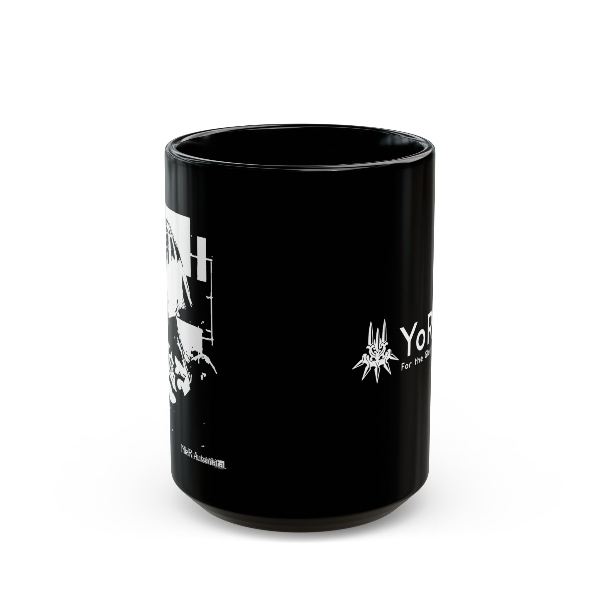NieR Automata 2B YoRHa MMORPG 11oz & 15oz Black Mug - Image 5