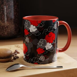 Akatsuki Ninja Dark Clouds 11-ounce Red Mug