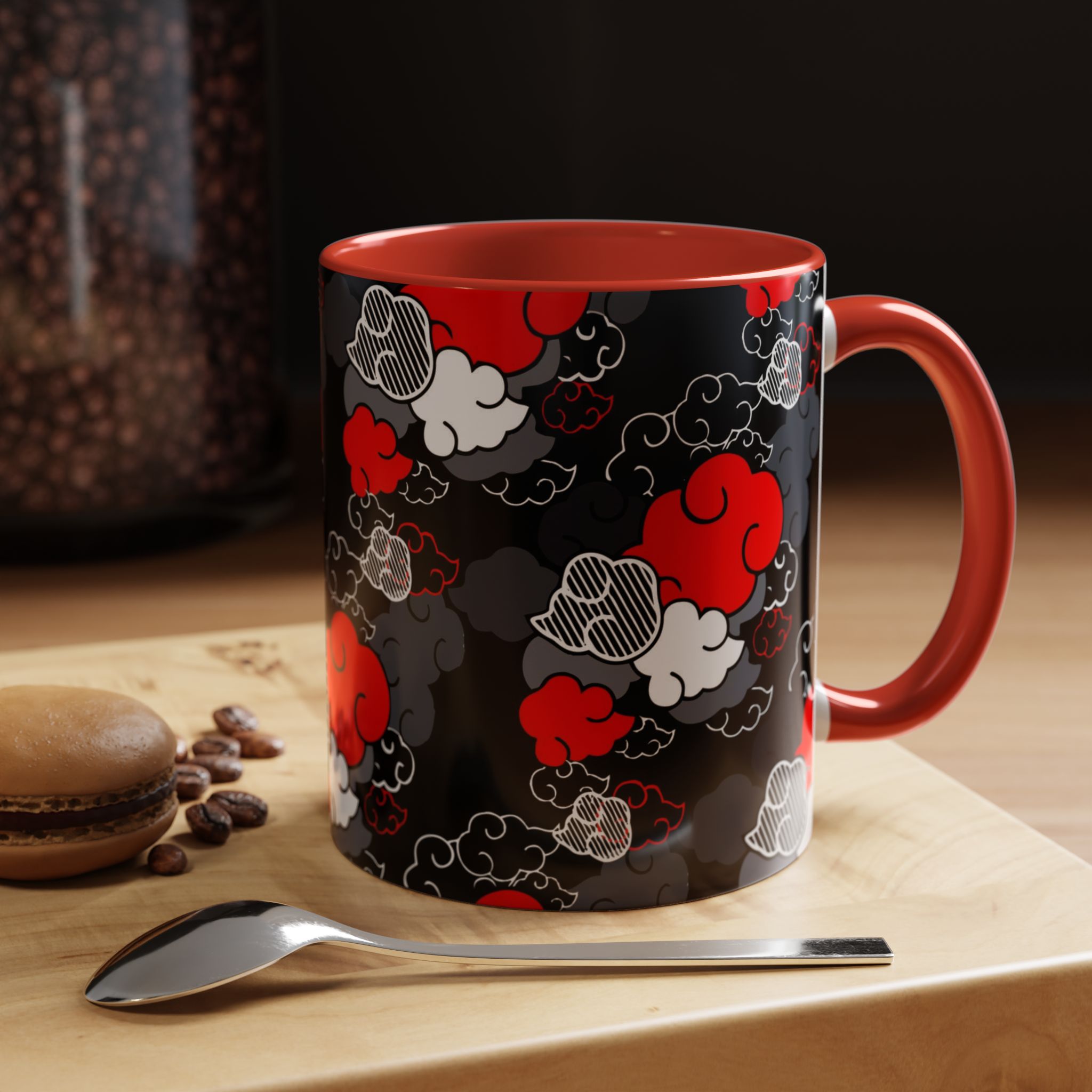 Akatsuki Ninja Dark Clouds 11-ounce Red Mug