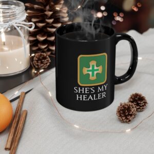 She's my Healer - For your special girl in FFXIV Online MMORPG 11oz & 15oz Black Mug