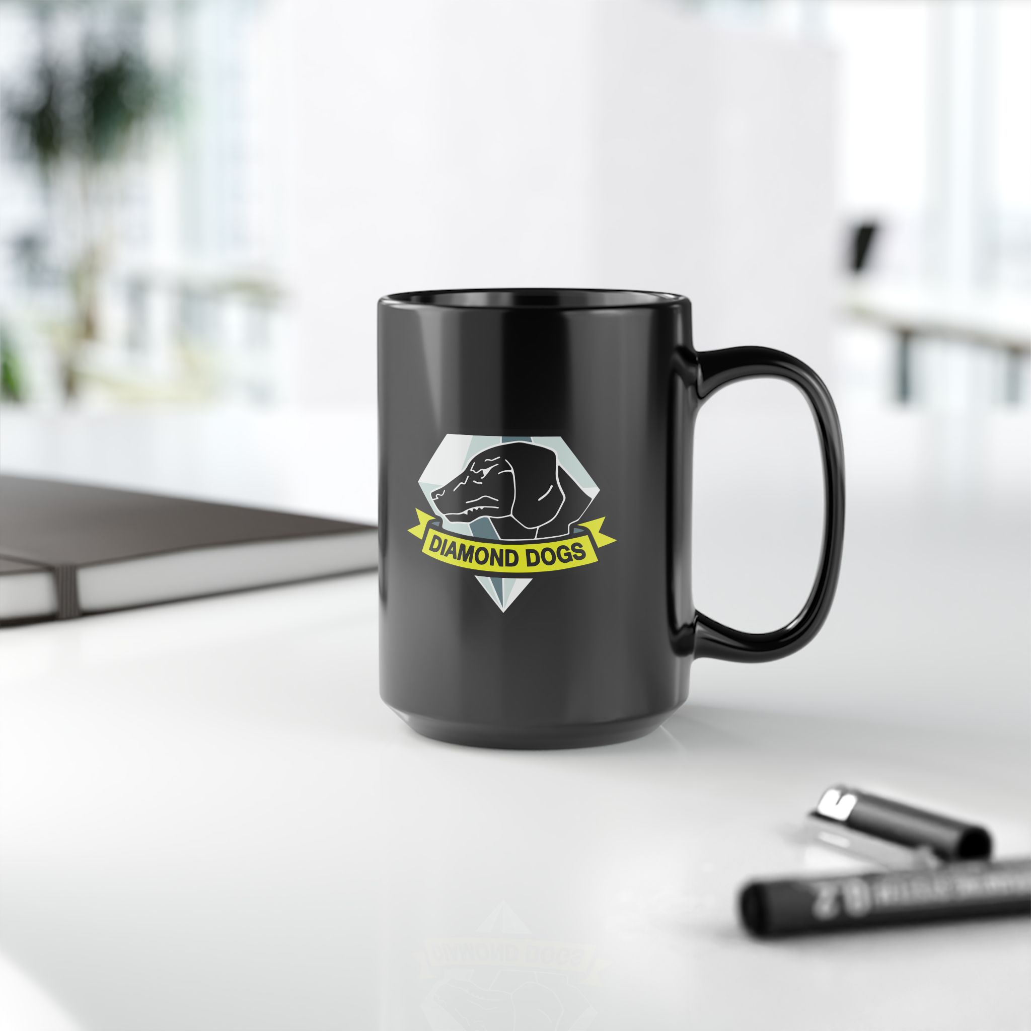 Diamond Dogs - Metal Gear V Mother base Operations 11 & 15oz Black Mug - Image 13