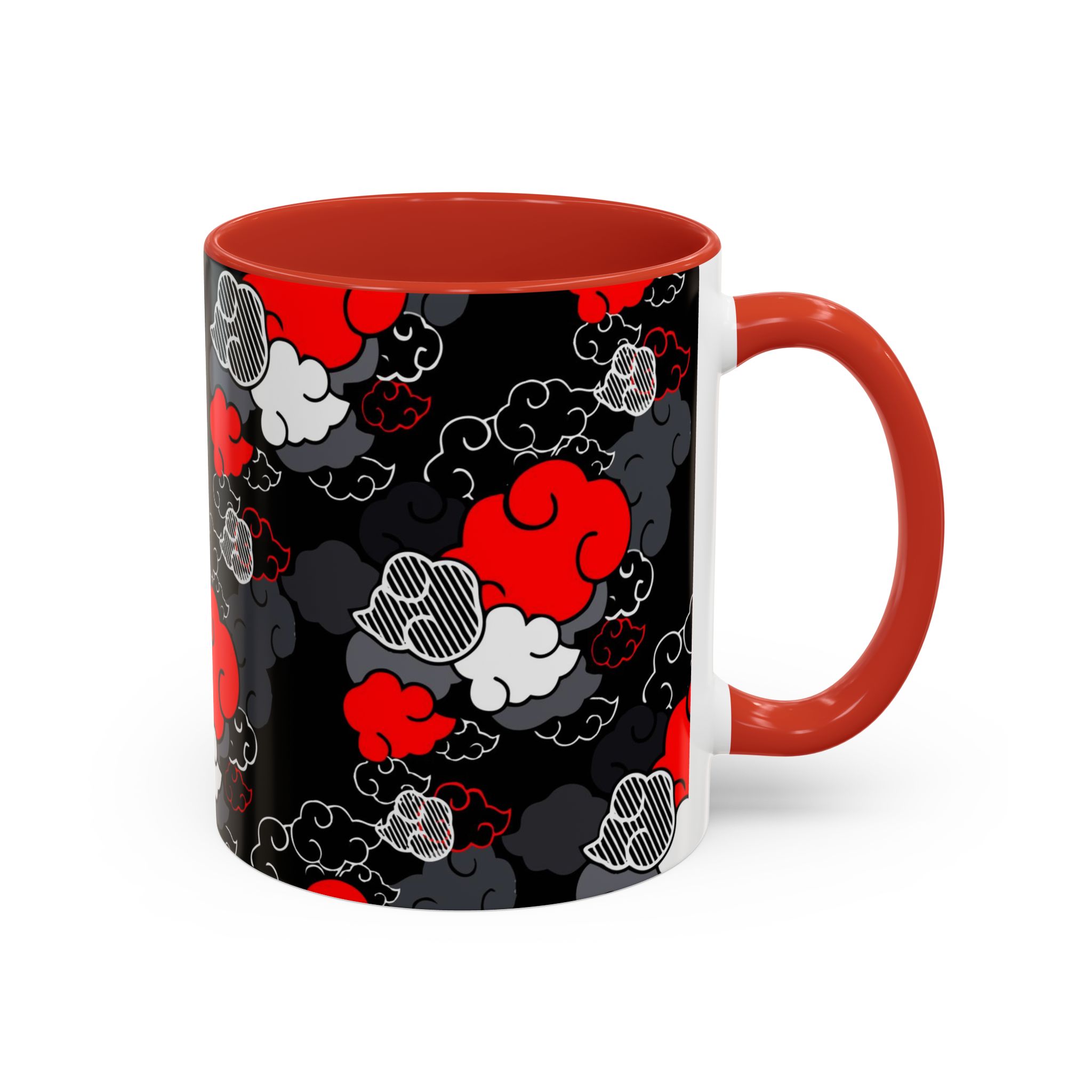Akatsuki Ninja Dark Clouds 11-ounce Red Mug - Image 3