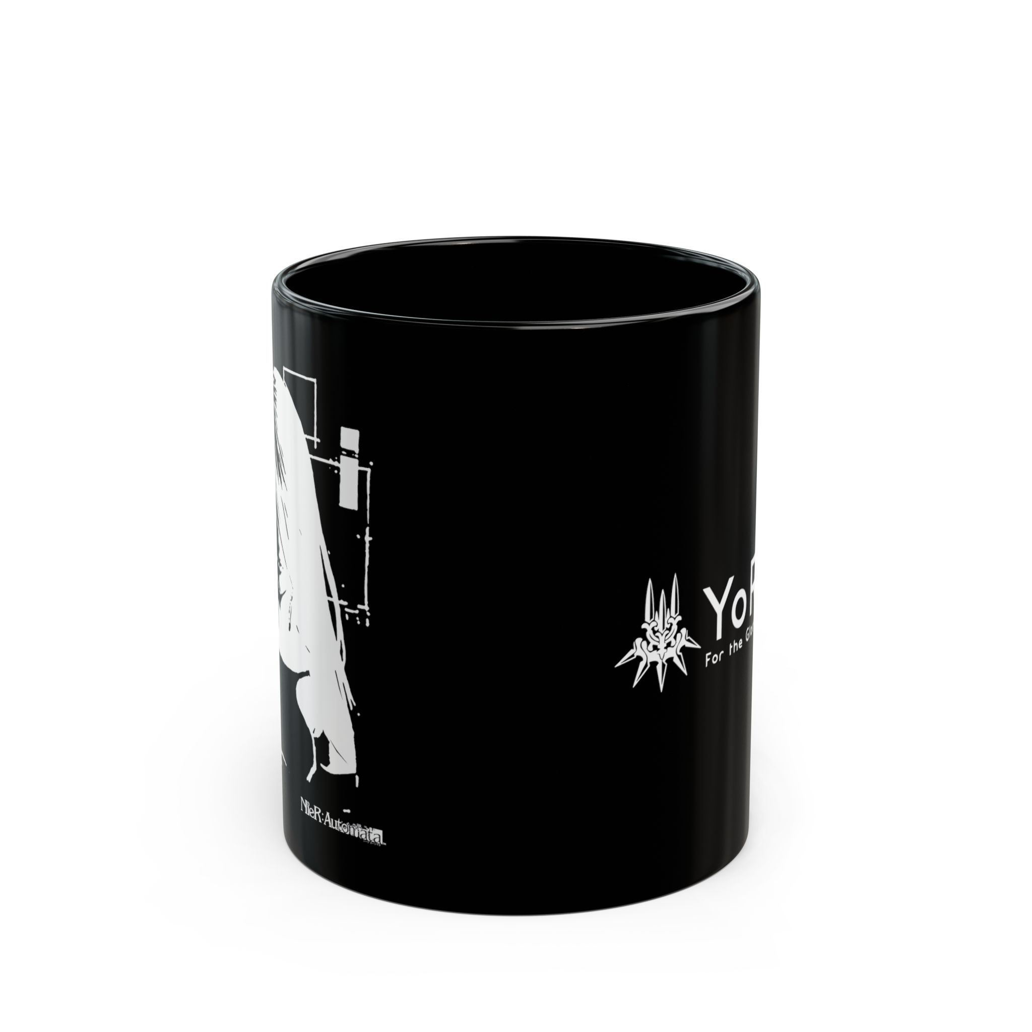 NieR Automata A2 YoRHa MMORPG 11oz & 15oz Black Mug - Image 2
