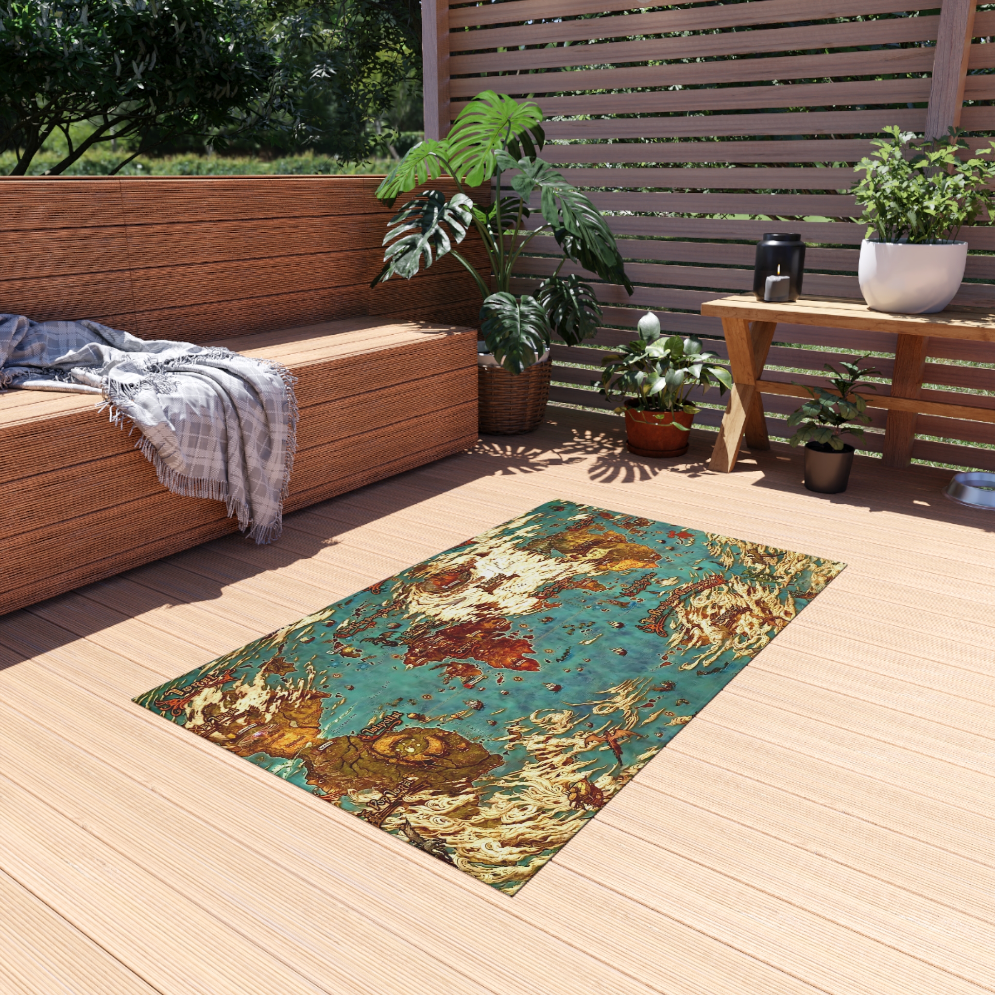 World map Hydaelyn Etheirys Dawntrail - FFXIV Outdoor Rug 24'' to 84'' - Image 8
