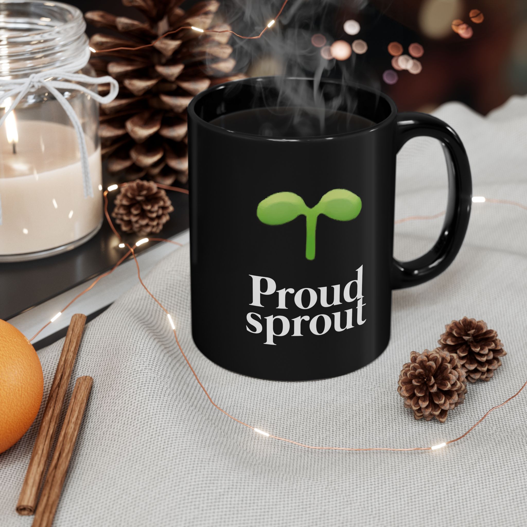 Proud Sprout - For starters in Eorzea FFXIV MMORPG 11 & 15oz Black Mug