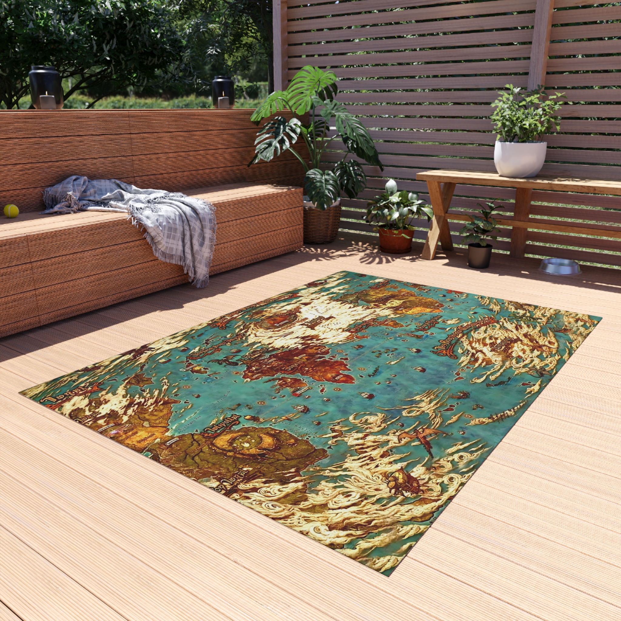 World map Hydaelyn Etheirys Dawntrail - FFXIV Outdoor Rug 24'' to 84'' - Image 16