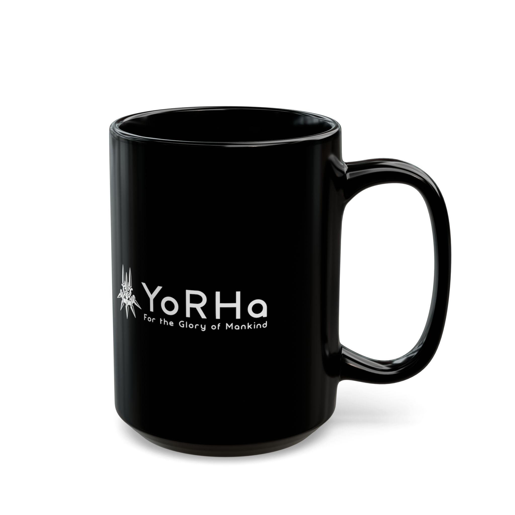 NieR Automata 2B YoRHa MMORPG 11oz & 15oz Black Mug - Image 6