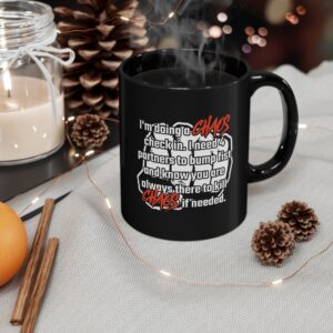 Stranger of paradise forming a party to defeat CHAOS! Final Fantasy Origins Funny meme 11 & 15 ounce Black Mug