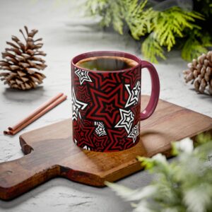 Persona 5 Stars Red Menu UI Pattern of Phantom Thieves Red Mug, 11oz