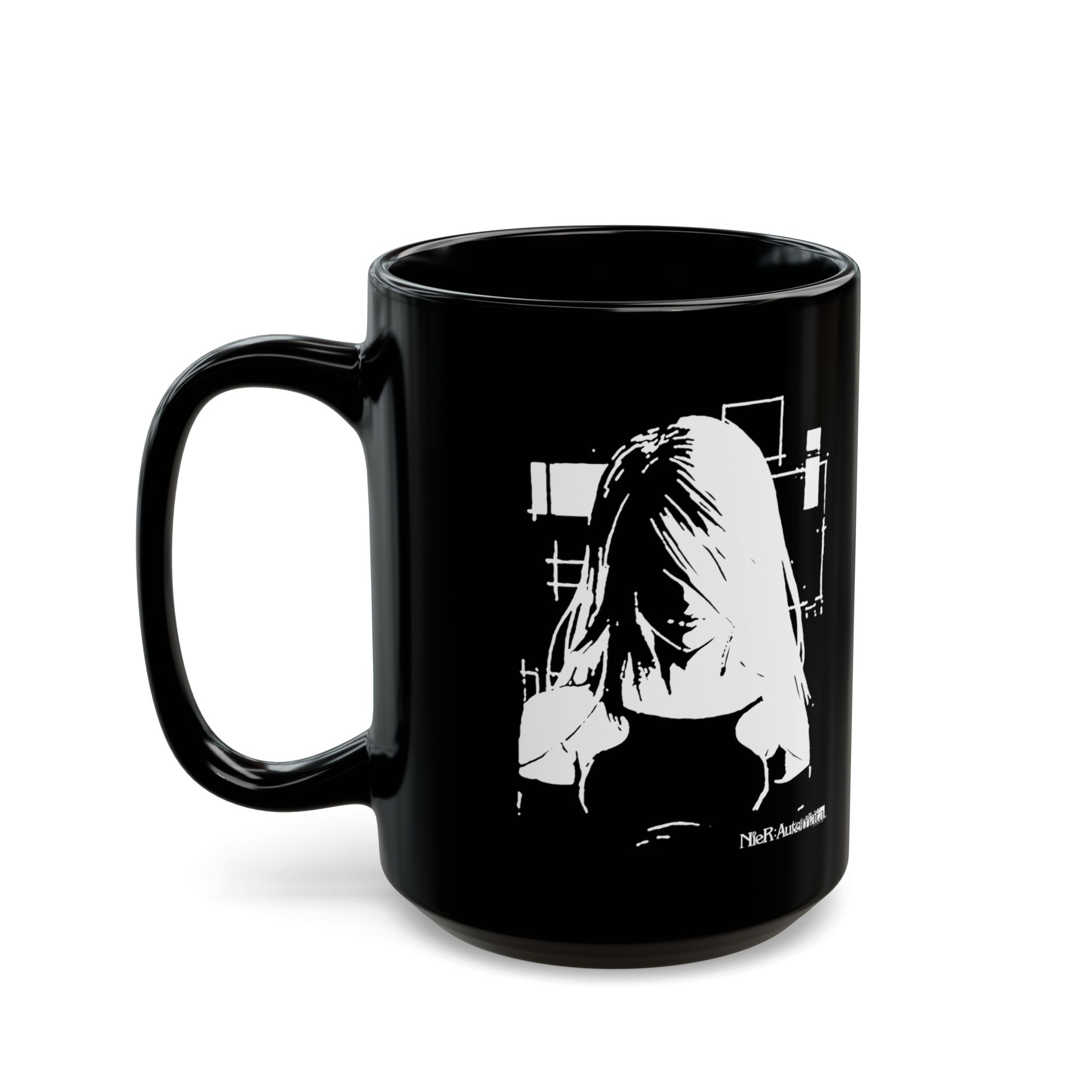 NieR Automata A2 YoRHa MMORPG 11oz & 15oz Black Mug - Image 6