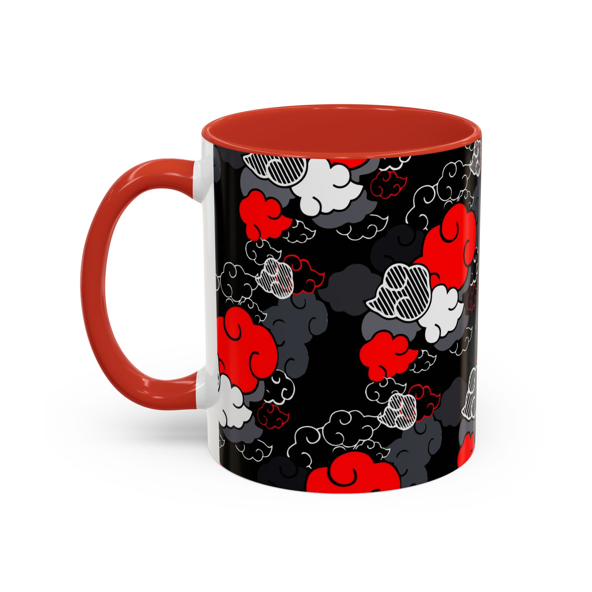 Akatsuki Ninja Dark Clouds 11-ounce Red Mug - Image 4