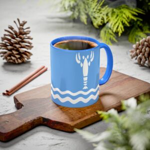 The legend of Zelda islander tunic Link lobster FFXIV 11-ounce light blue Mug