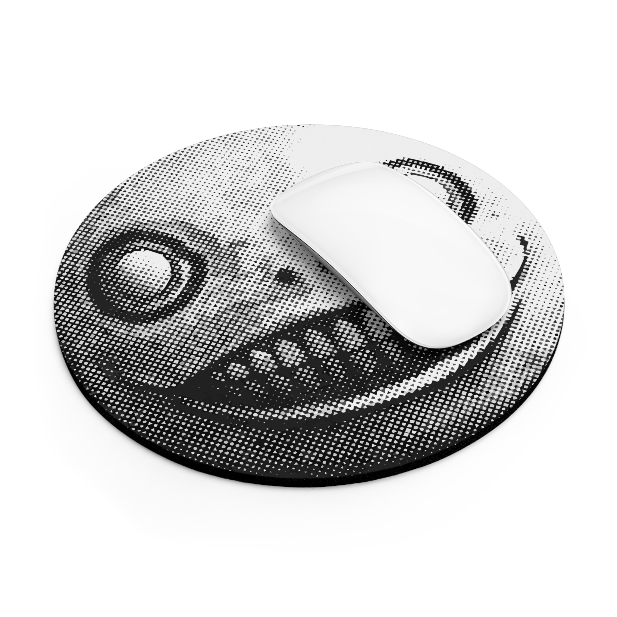 Emil - Yoko Taro face mask Mousepad 8'' diameter