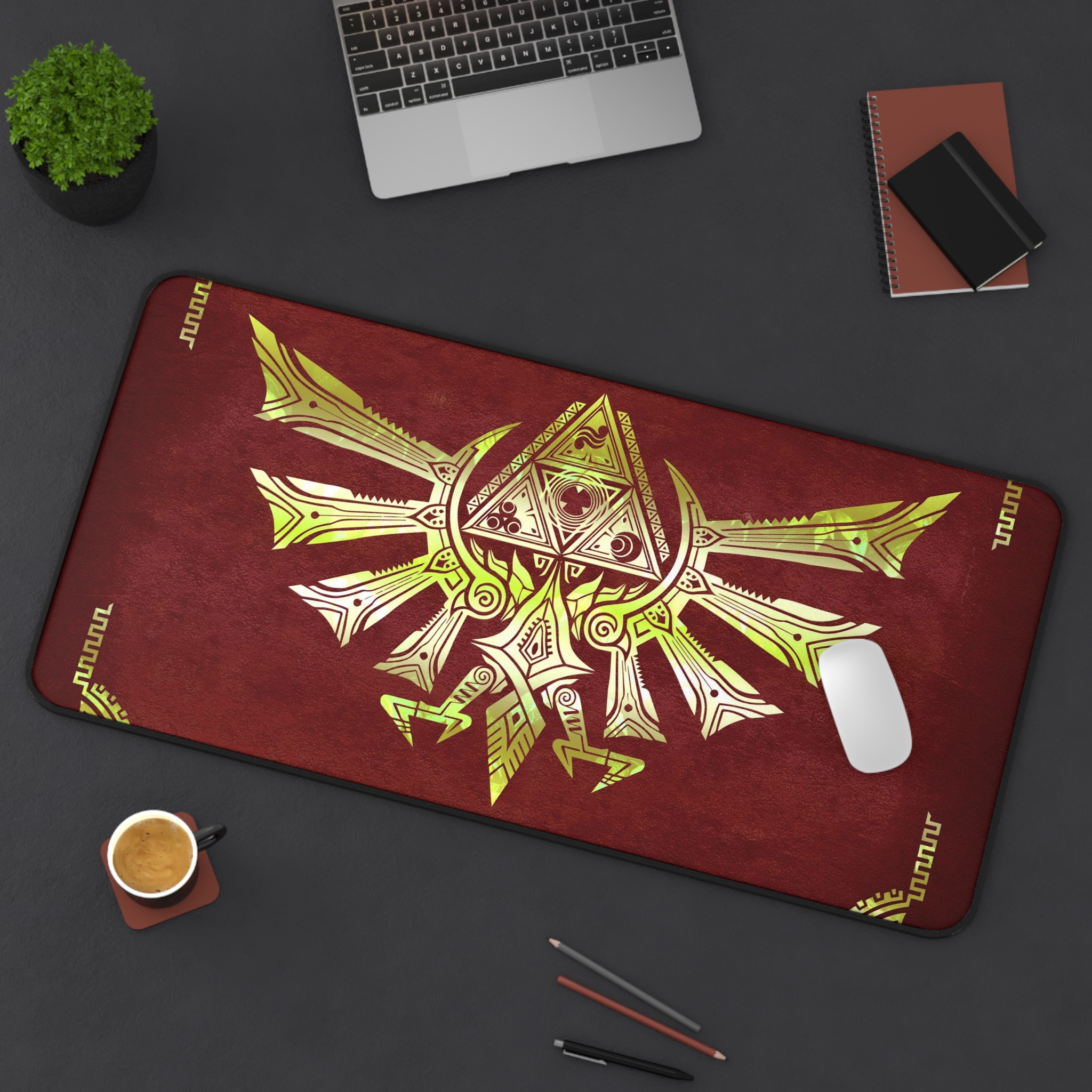 TLO Zelda Eagle triforce Desk Mat 18'' to 32''