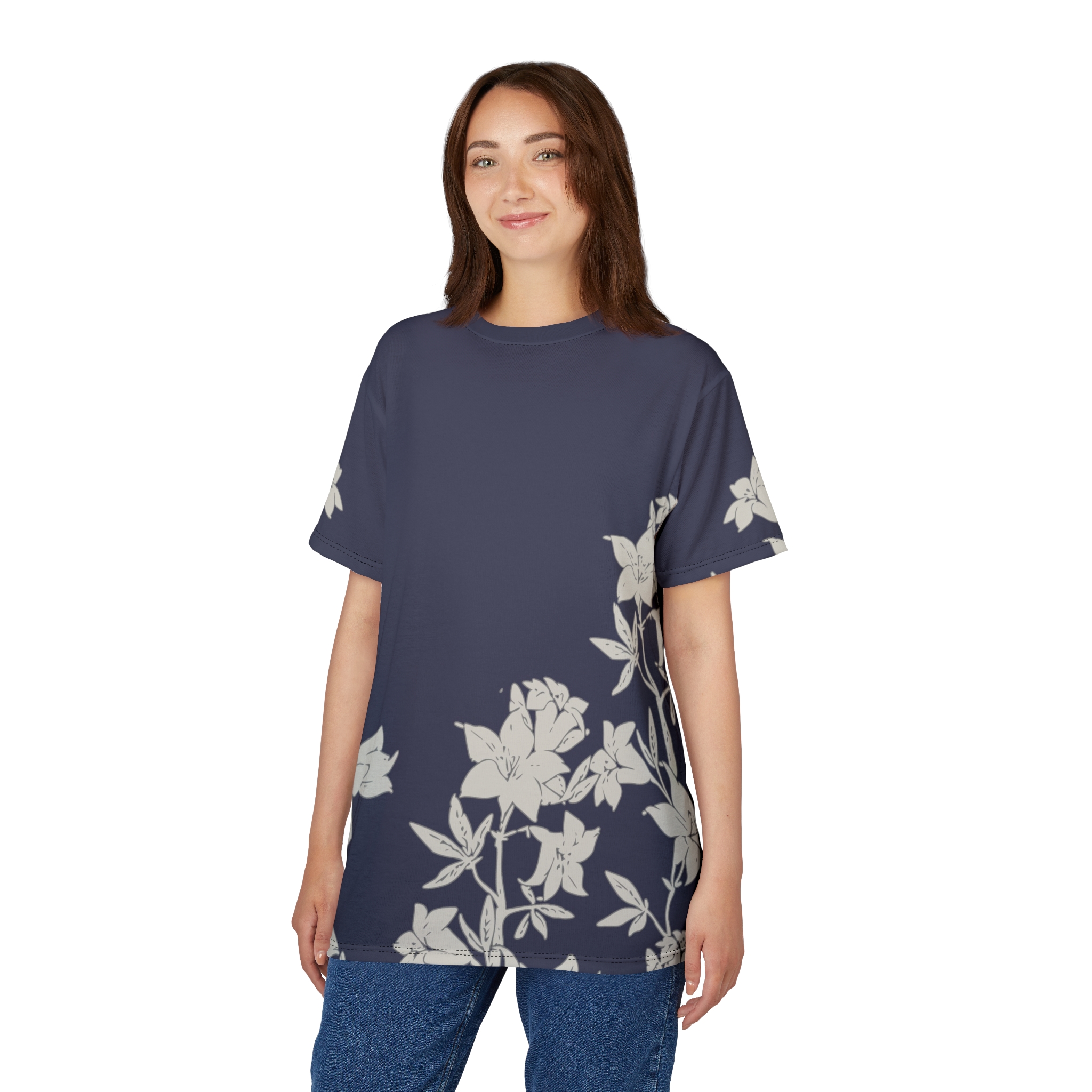 Nahobino's school uniform inspired flower pattern SMT V T-shirt Unisex - Image 7