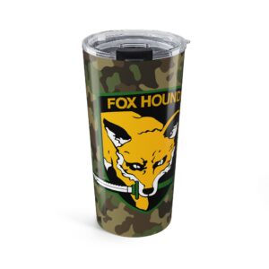 Fox Hound Military Pattern Metal Gear Tumbler 20oz