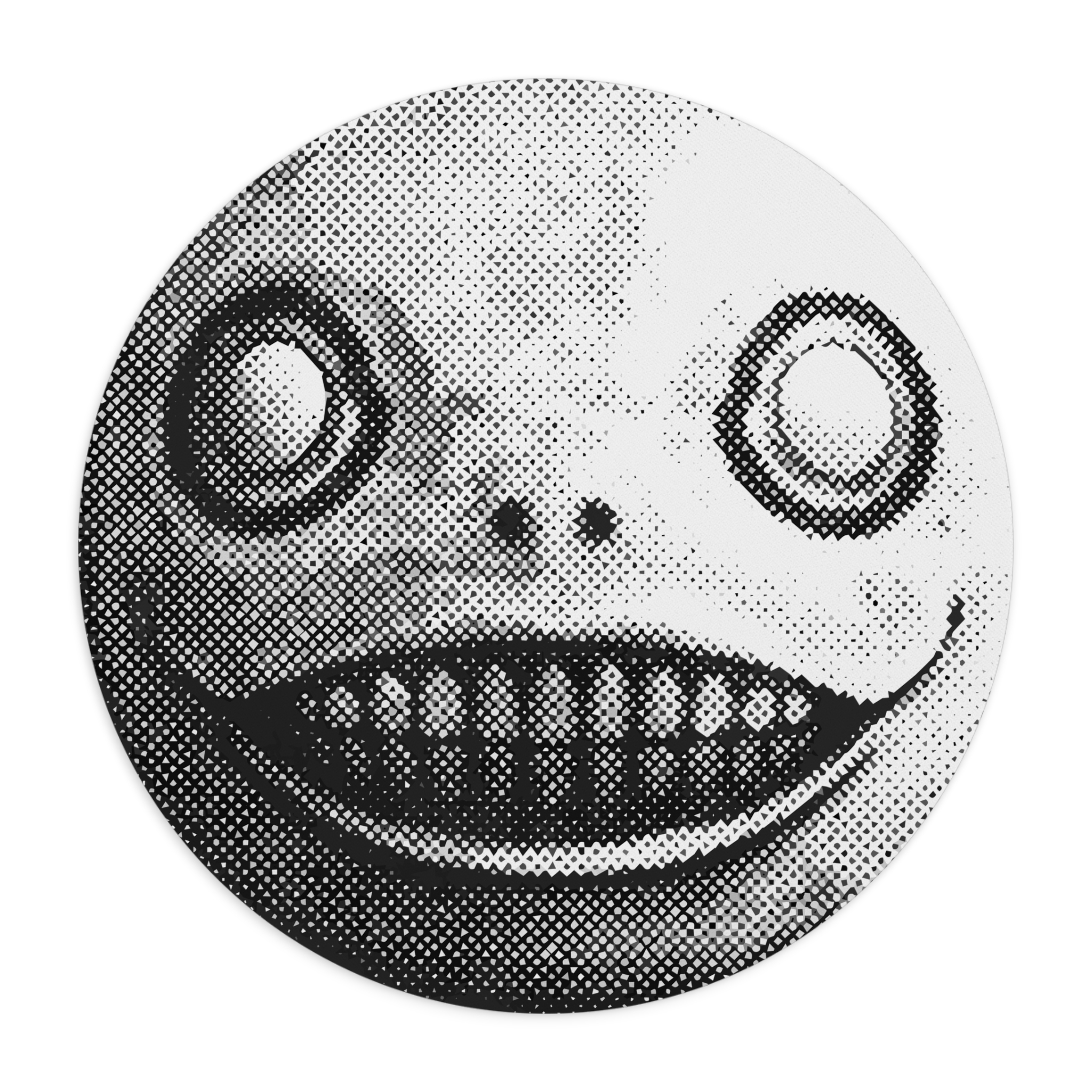 Emil - Yoko Taro face mask Mousepad 8'' diameter - Image 2