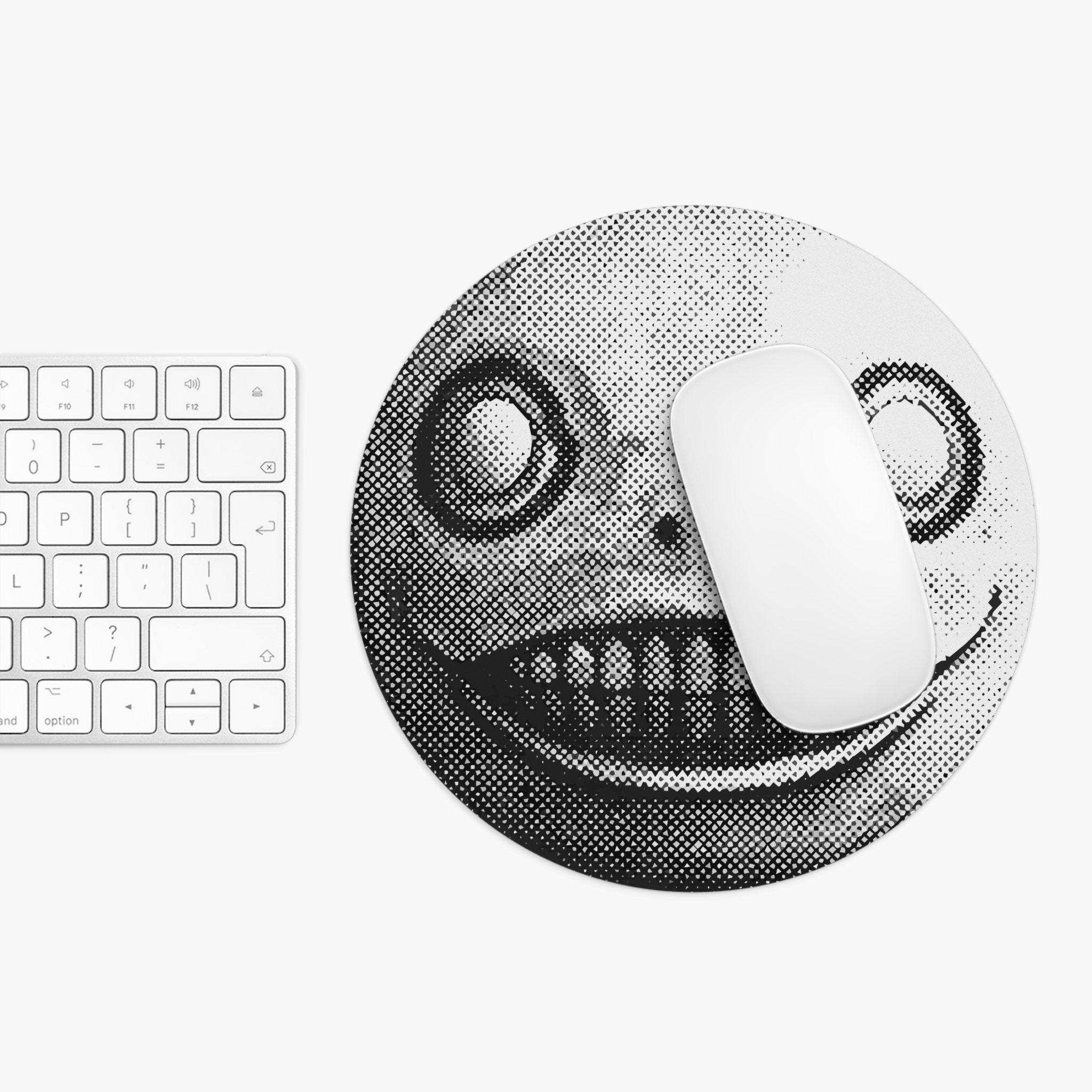 Emil - Yoko Taro face mask Mousepad 8'' diameter - Image 4