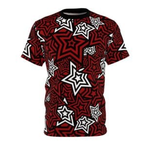 Persona 5 Stars Red Menu UI Pattern T Shirt unisex