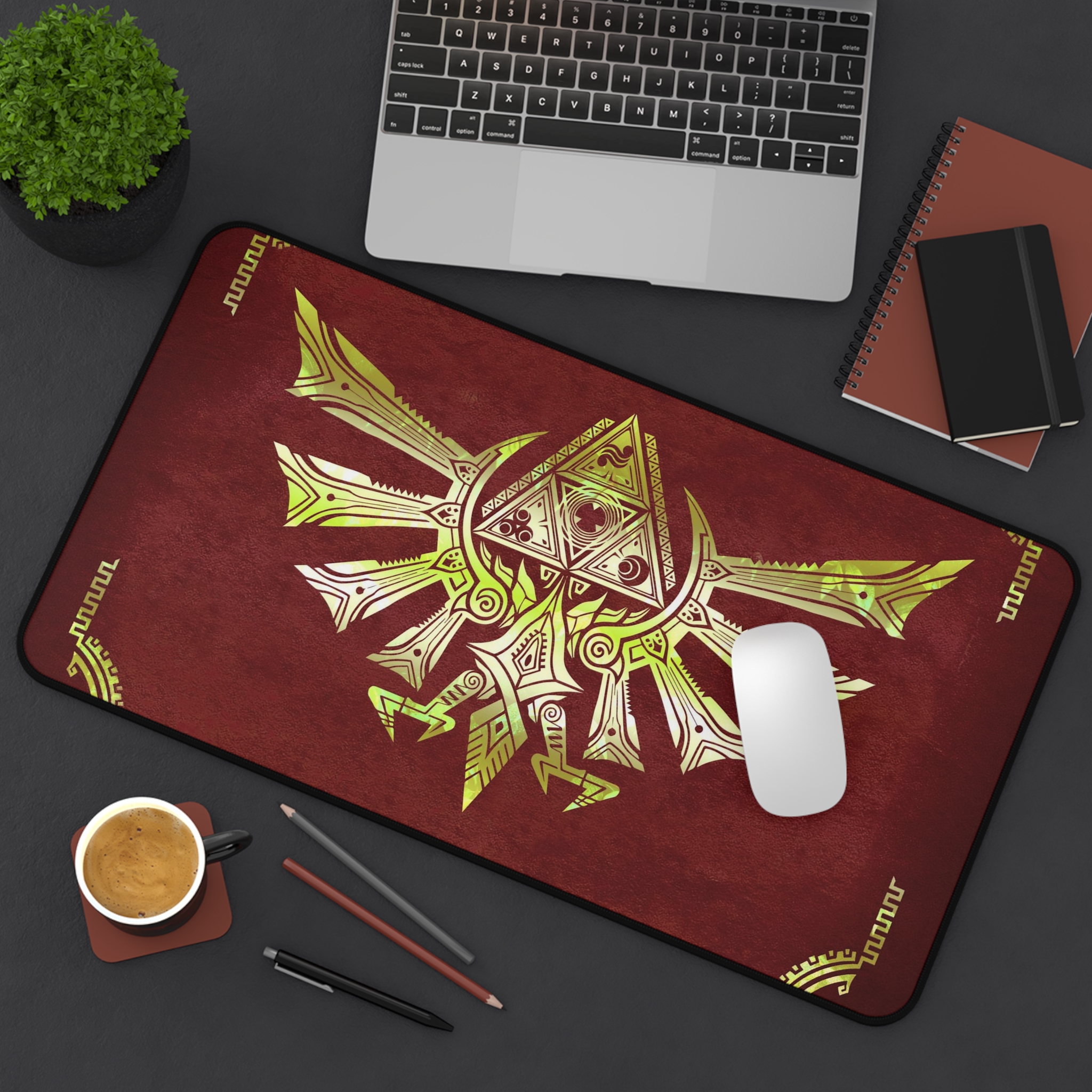 TLO Zelda Eagle triforce Desk Mat 18'' to 32'' - Image 12